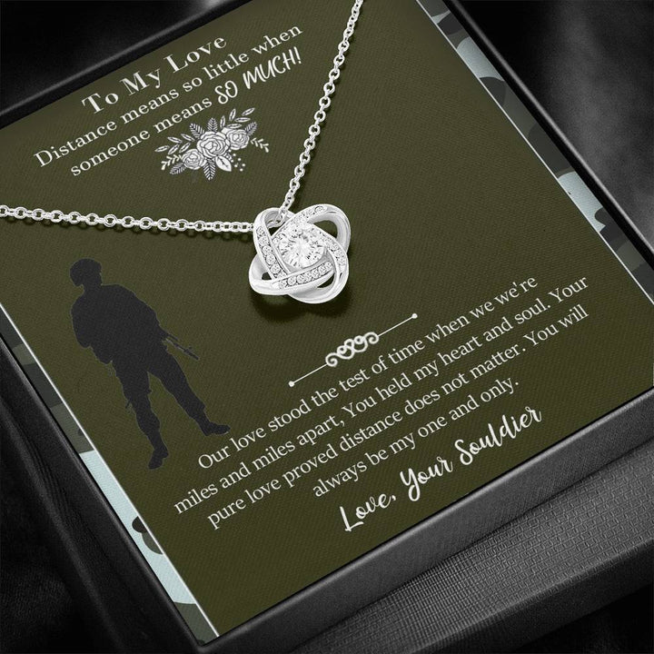 Military Long Distance Necklace For Her
