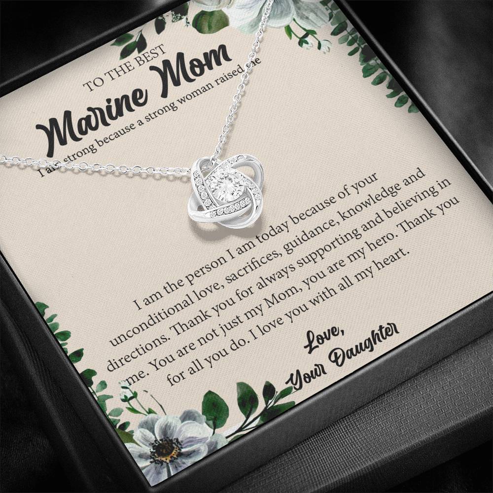 To The Best Marine Mom, Marine Mom Necklace, Military Mom Necklace, Gift For Mom Necklace, Birthday Gift For Navy Mom