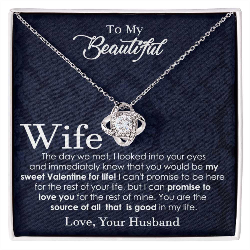 Love Knot Valentine Necklace for Wife