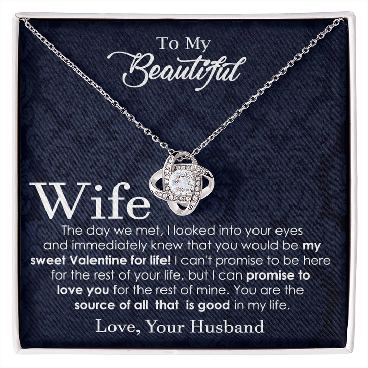 Love Knot Valentine Necklace for Wife