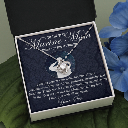 Marine Mom Necklace - Gift From Son