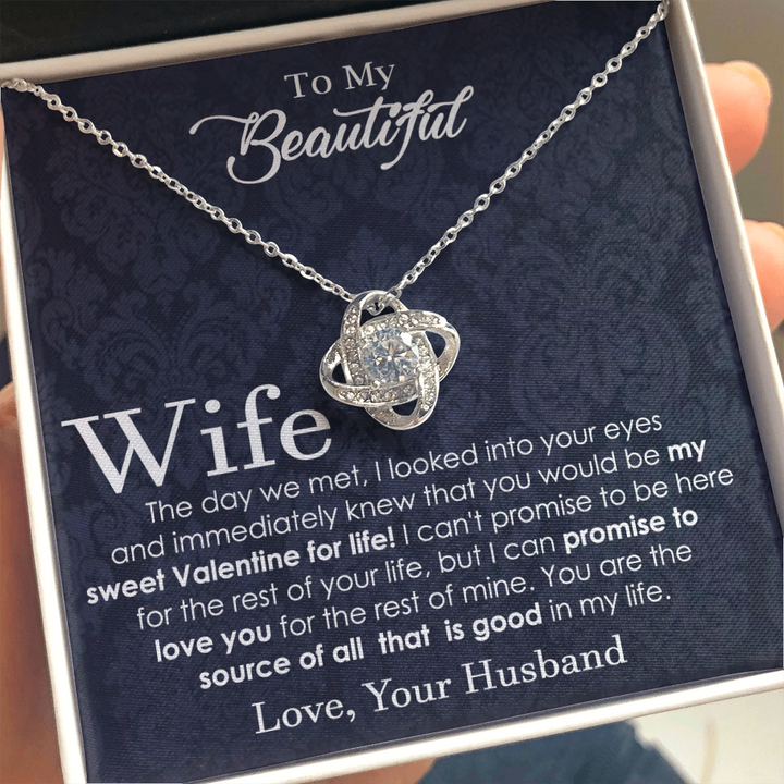 Love Knot Valentine Necklace for Wife