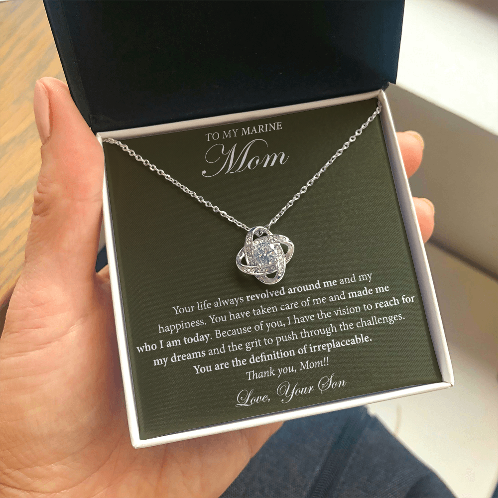 Necklace Gift from Son to Marine Mom