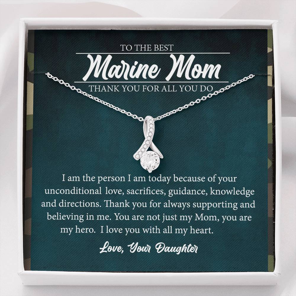 necklace gift for marine mom from daughter