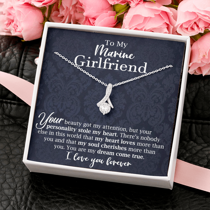 Necklace Gift for Marine Girlfriend Love
