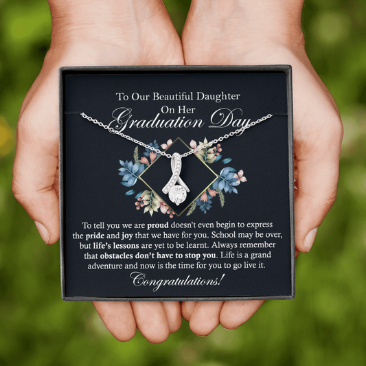 To My Daughter Graduation Necklace Gift