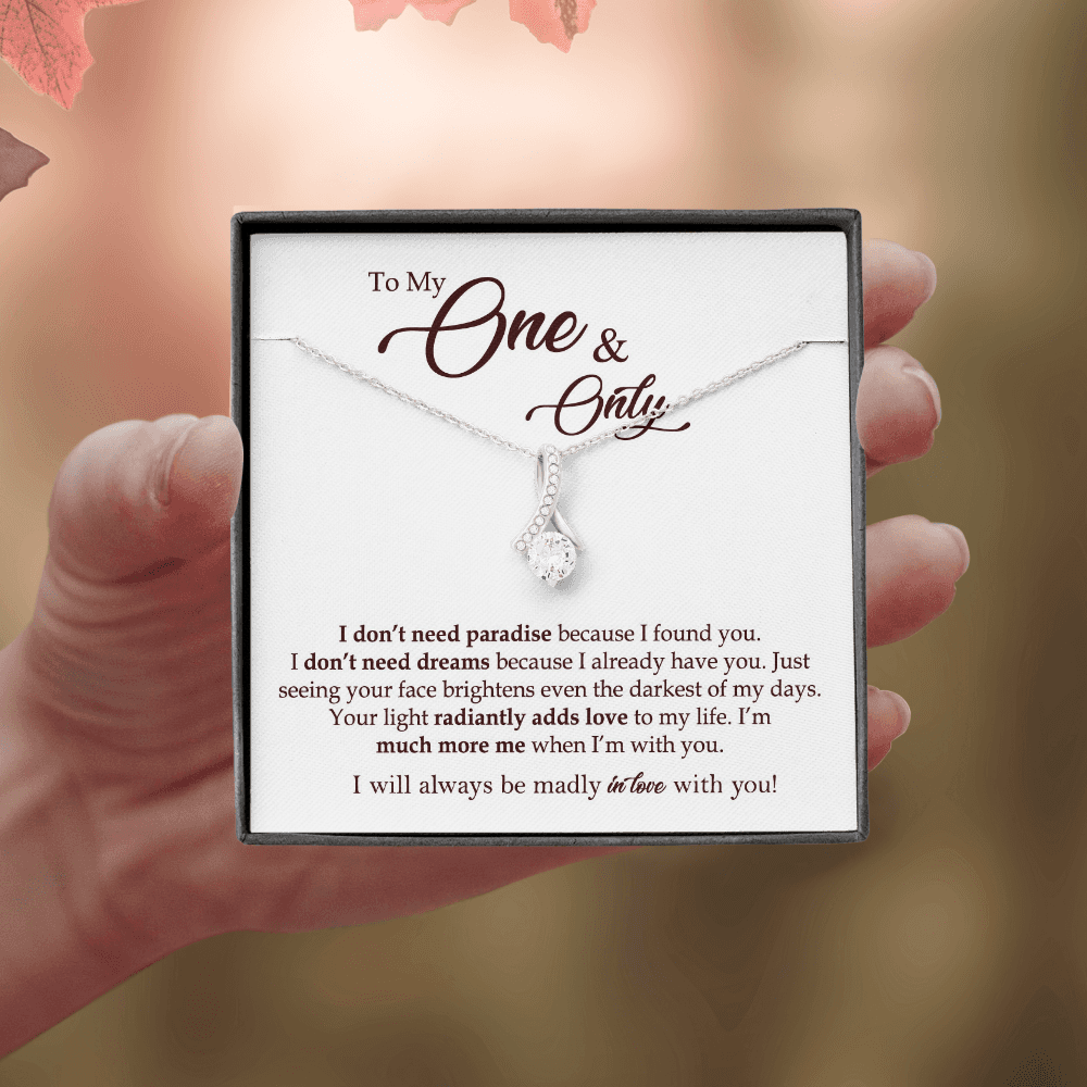 To My One & Only Necklace Gift