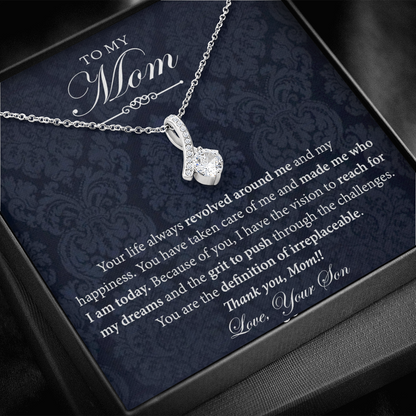 To My Mom Gifts - Mother And Son Necklace