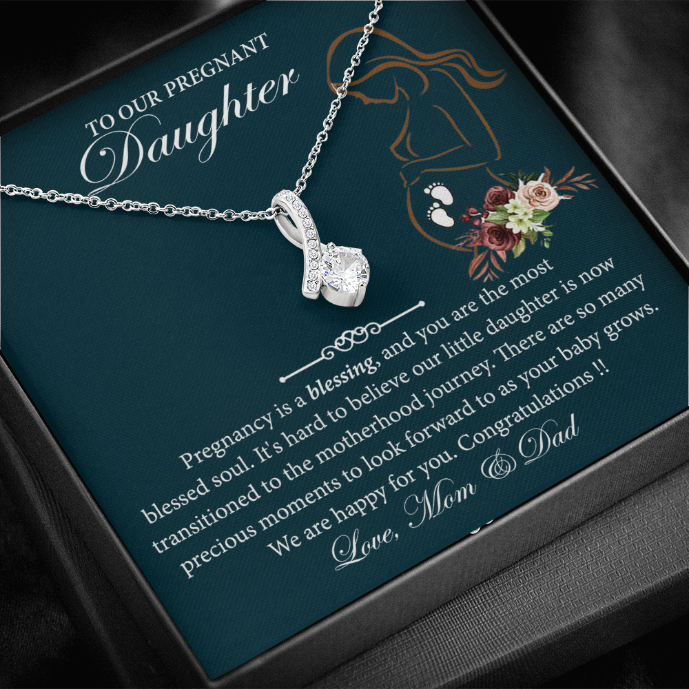 Pregnant Daughter Necklace Gift from Parents