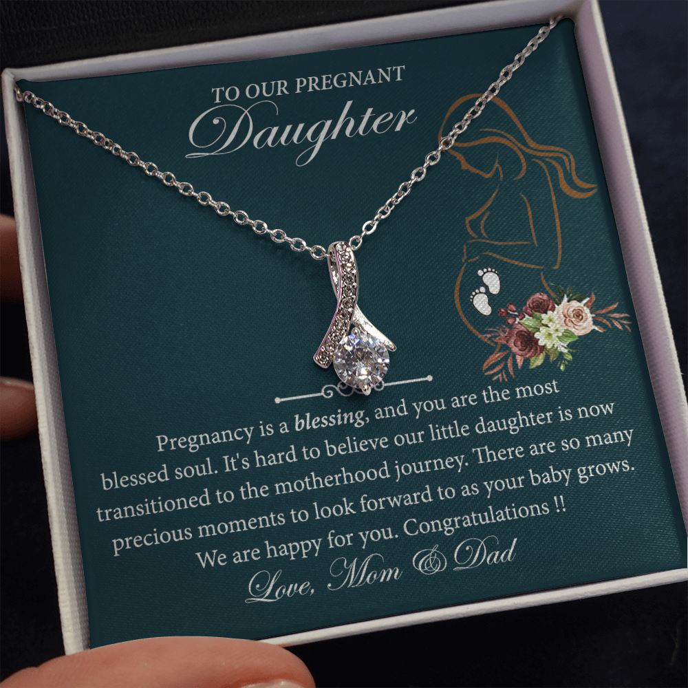Pregnant Daughter Necklace Gift from Parents