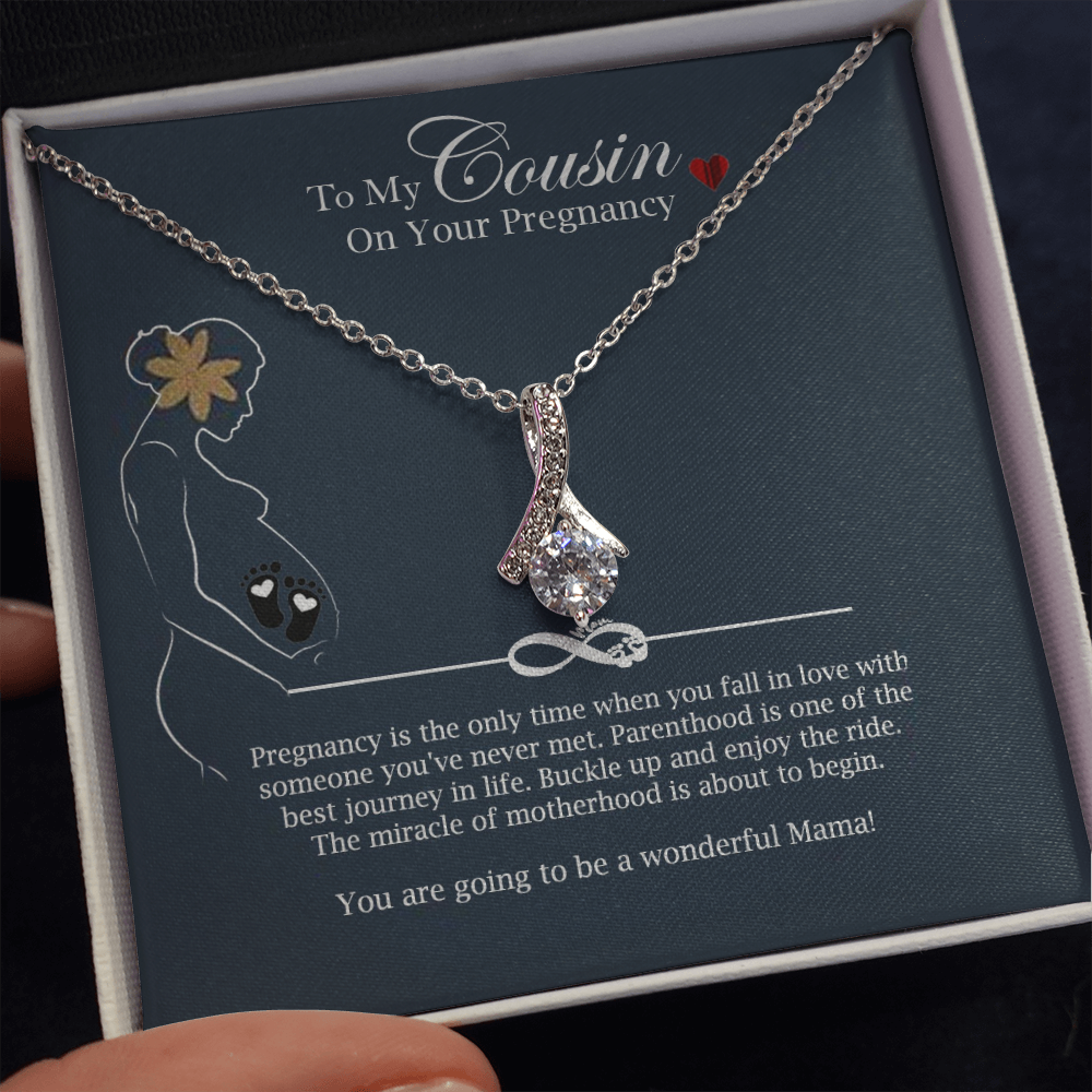 Pregnancy Necklace Gift for Cousin Mama