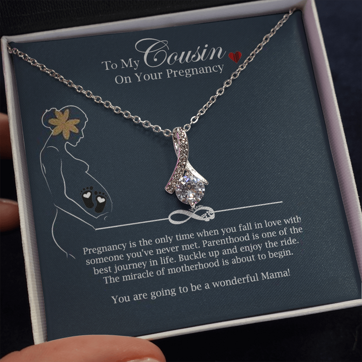 Pregnancy Necklace Gift for Cousin Mama