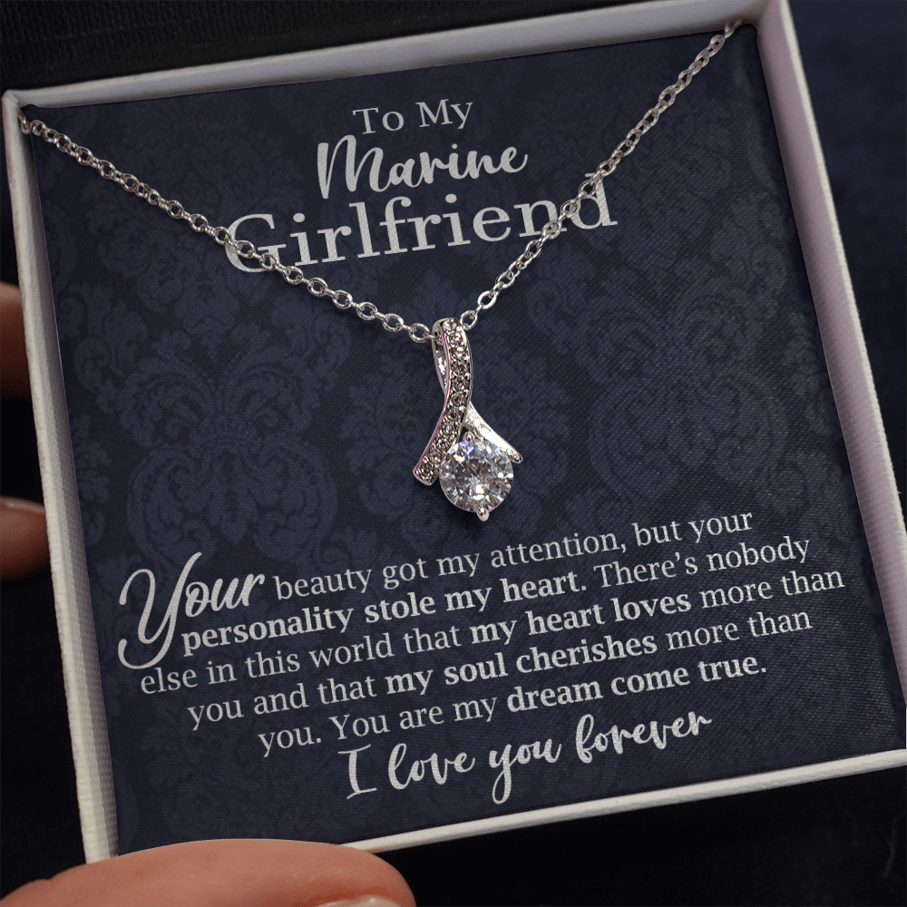 Necklace Gift for Marine Girlfriend Love