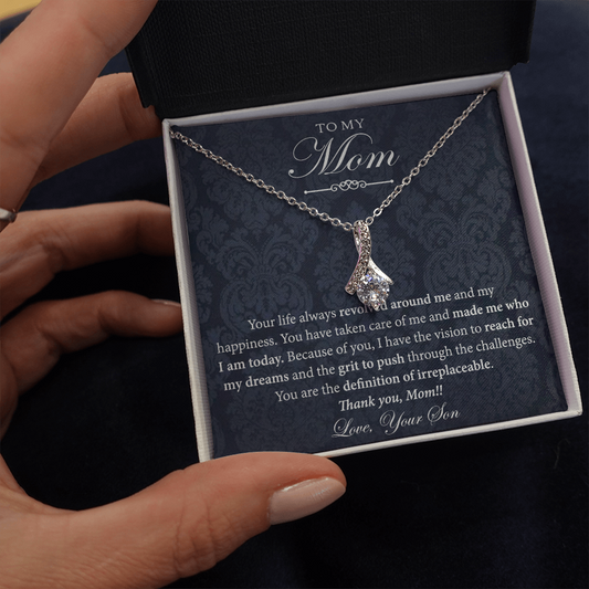 To My Mom Gifts - Mother And Son Necklace