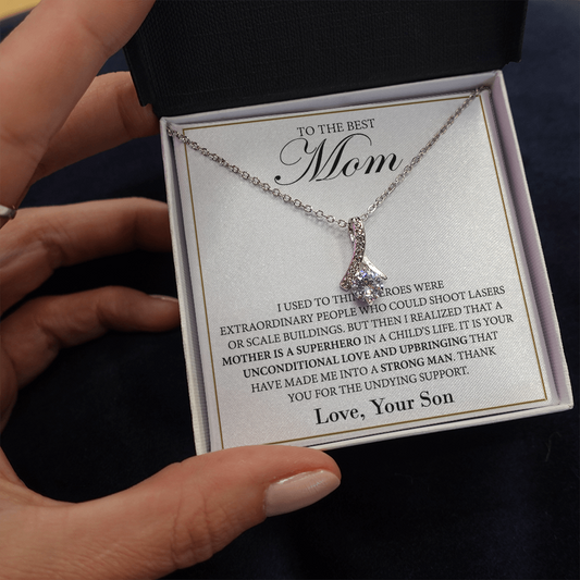 Mothers Day Gift From Son - Mom Necklace