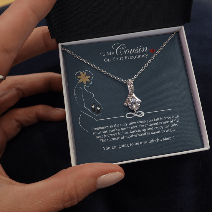 Pregnancy Necklace Gift for Cousin Mama