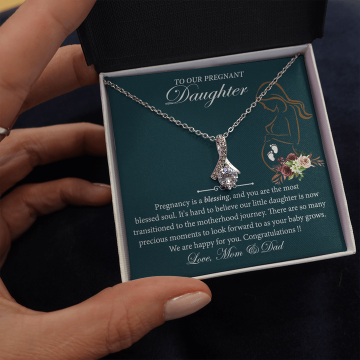 Pregnant Daughter Necklace Gift from Parents