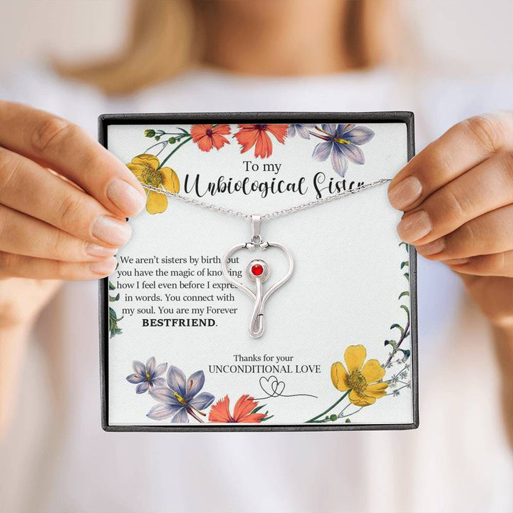 Stethoscope Necklace Gift for Unbiological Sister