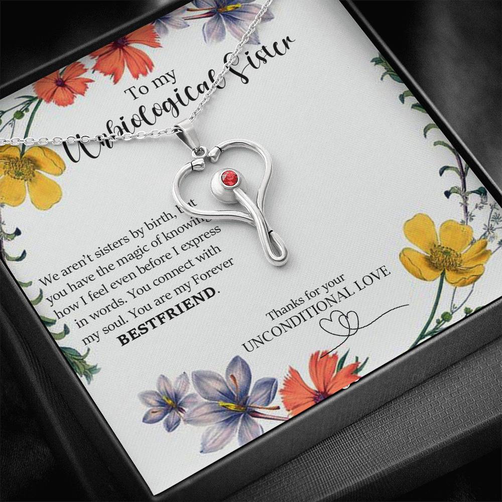 Stethoscope Necklace Gift for Unbiological Sister