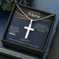 Silver Cross Necklace Gift For Nurse- Nurse Appreciation Gift, Nurse Necklace