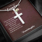 To My Grandma -Silver Cross Necklace, Gift for Grandmother