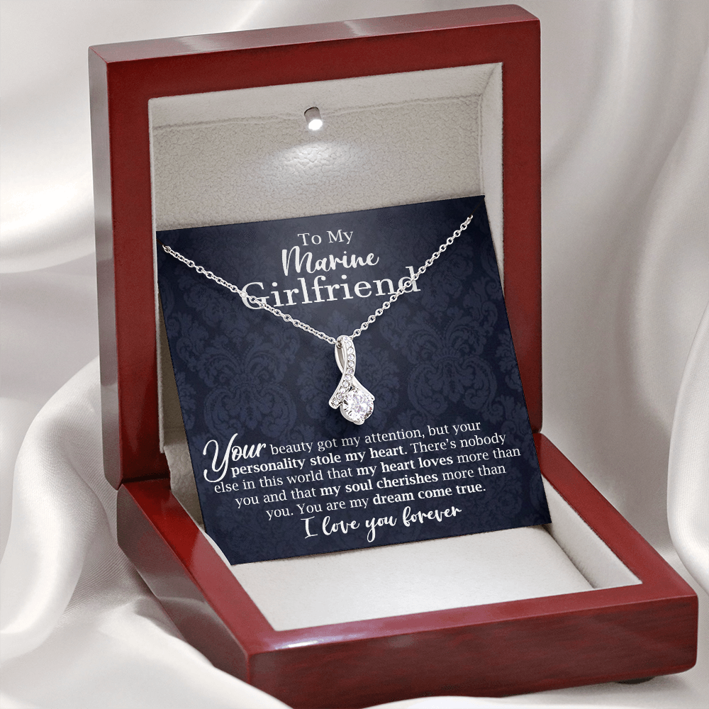 Necklace Gift for Marine Girlfriend Love