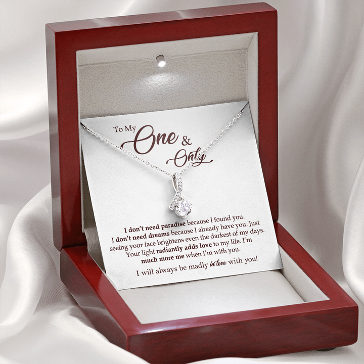 To My One & Only Necklace Gift