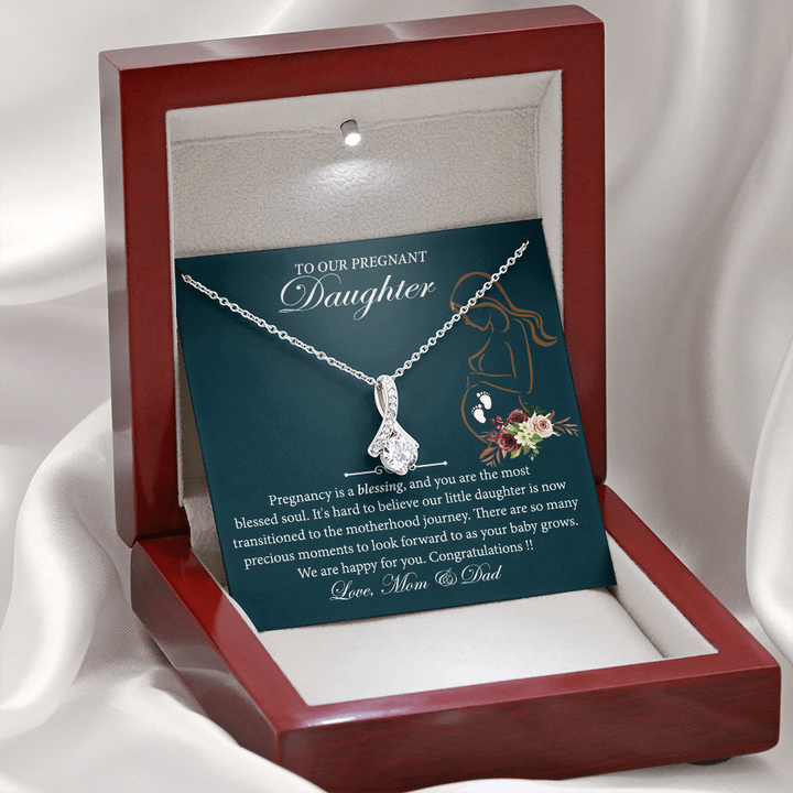 Pregnant Daughter Necklace Gift from Parents