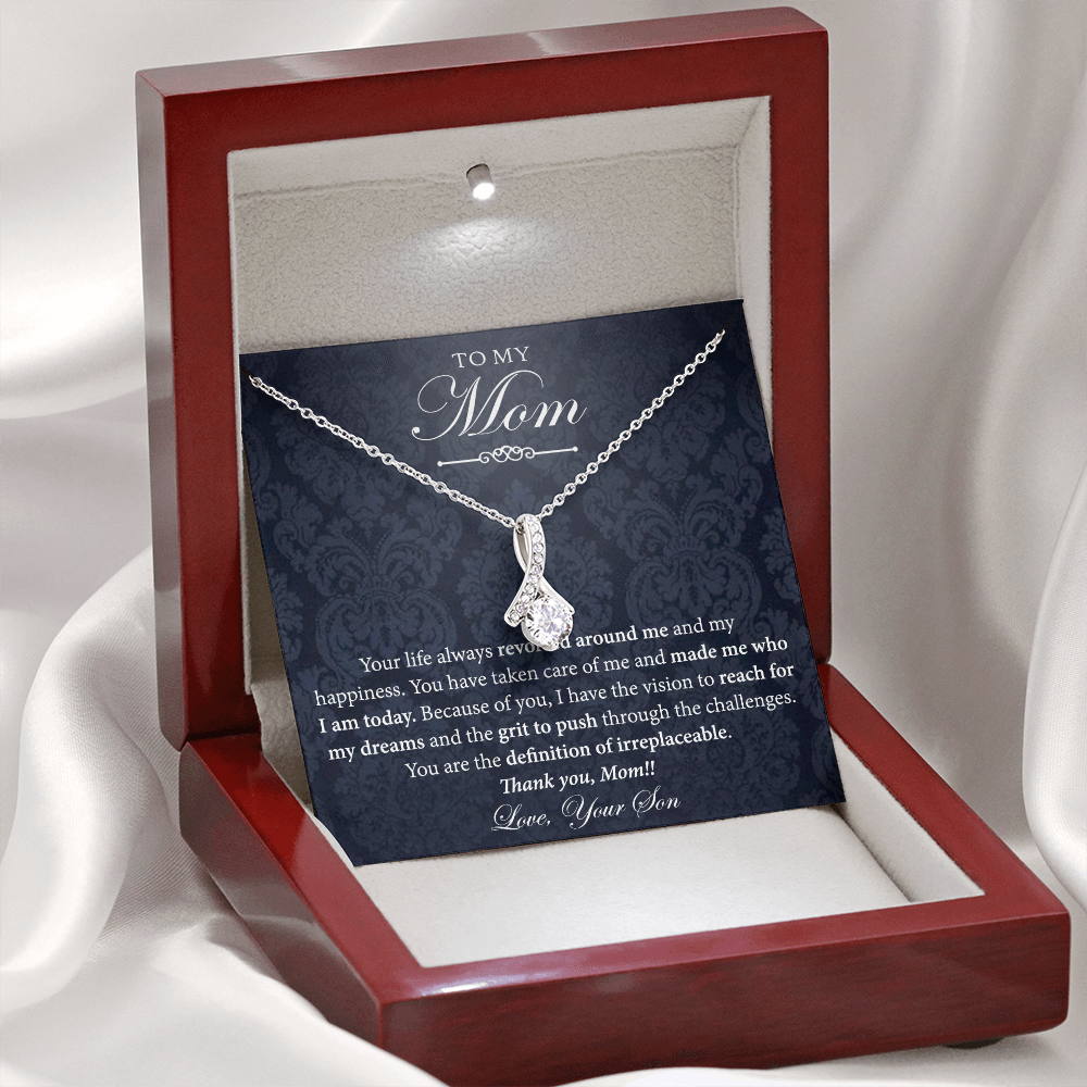 To My Mom Gifts - Mother And Son Necklace