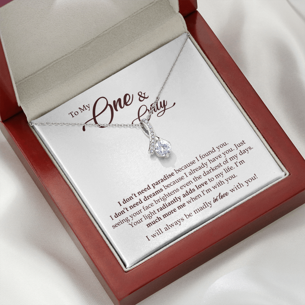 To My One & Only Necklace Gift