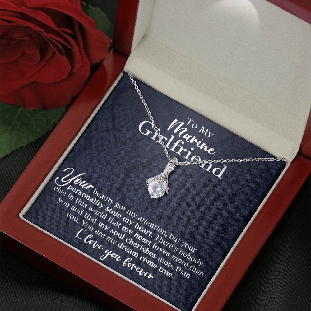 Necklace Gift for Marine Girlfriend Love