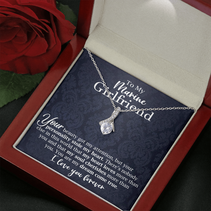 Necklace Gift for Marine Girlfriend Love