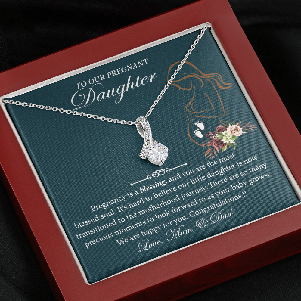 Pregnant Daughter Necklace Gift from Parents