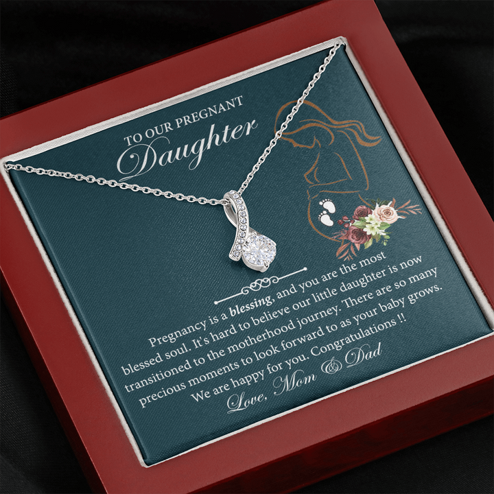 Pregnant Daughter Necklace Gift from Parents