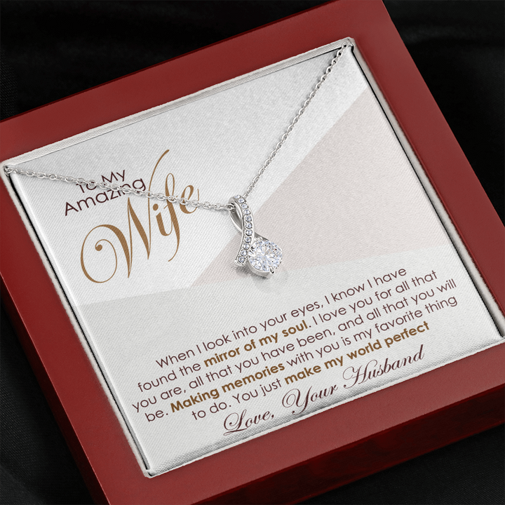 Romantic Necklace Gift for Amazing Wife