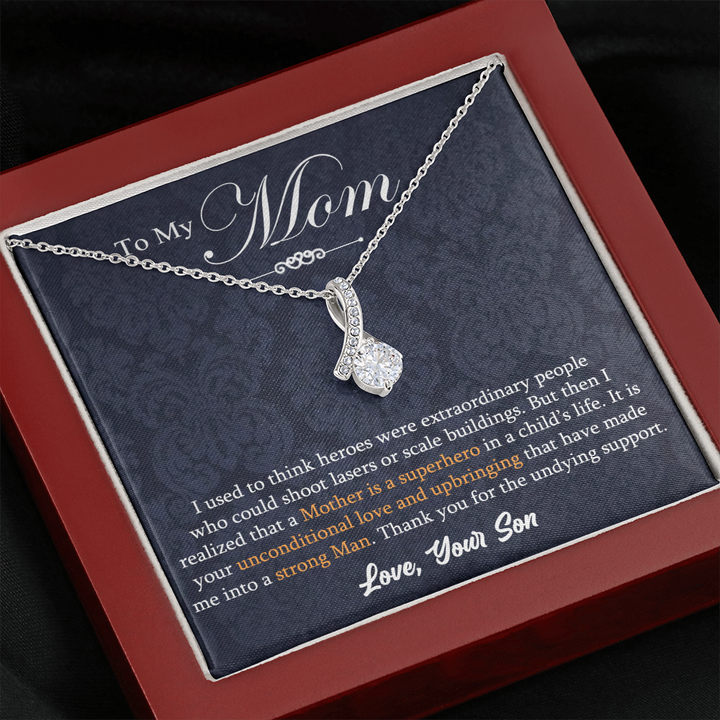 Superhero Mom Necklace Gift from Son