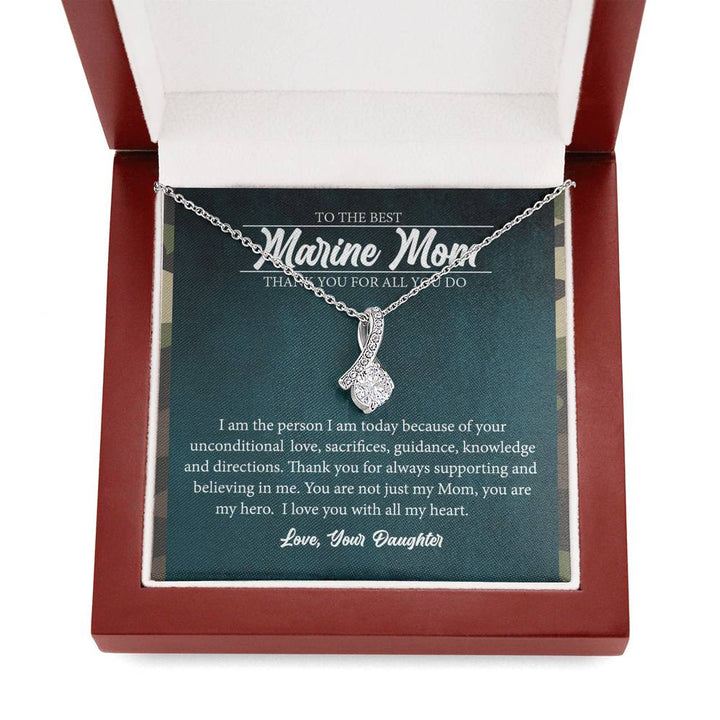 Marine Mom Necklace Gift from Daughter