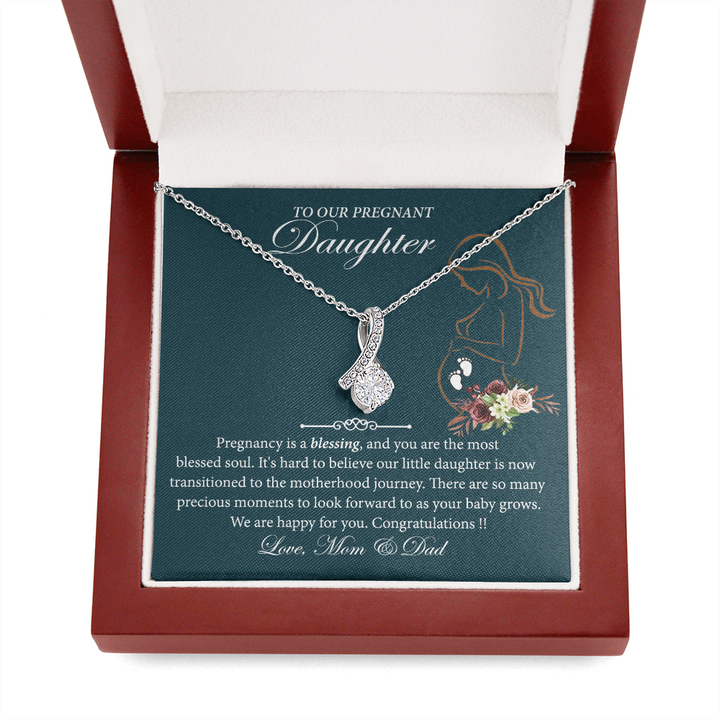 Pregnant Daughter Necklace Gift from Parents
