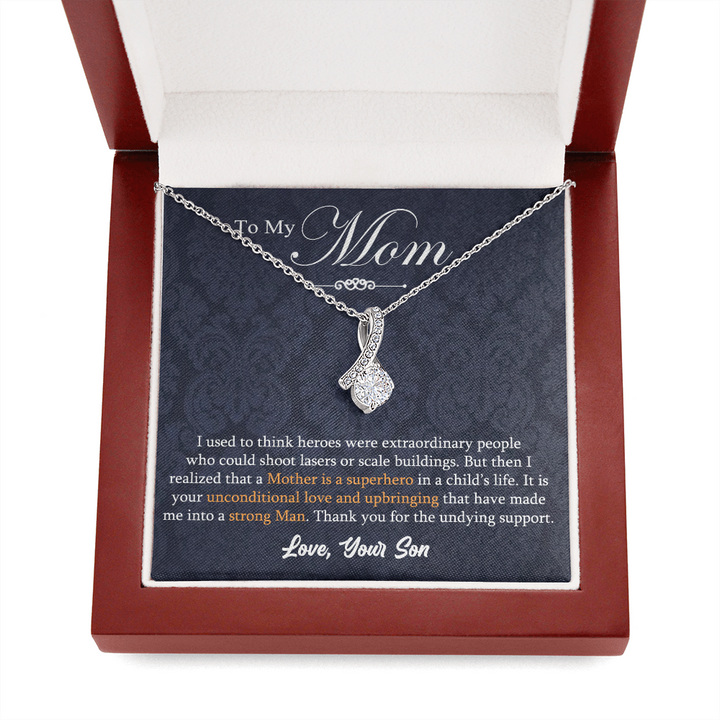 Superhero Mom Necklace Gift from Son
