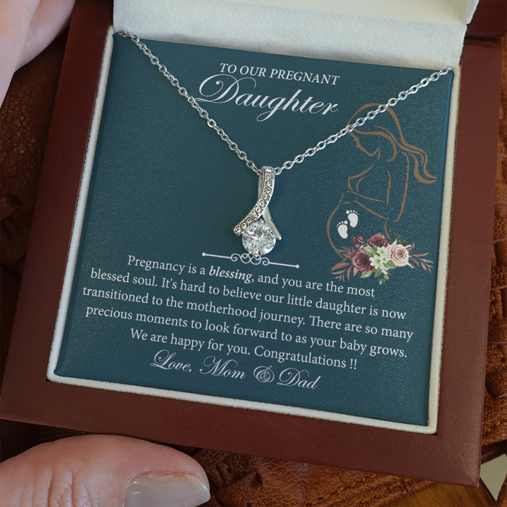 Pregnant Daughter Necklace Gift from Parents