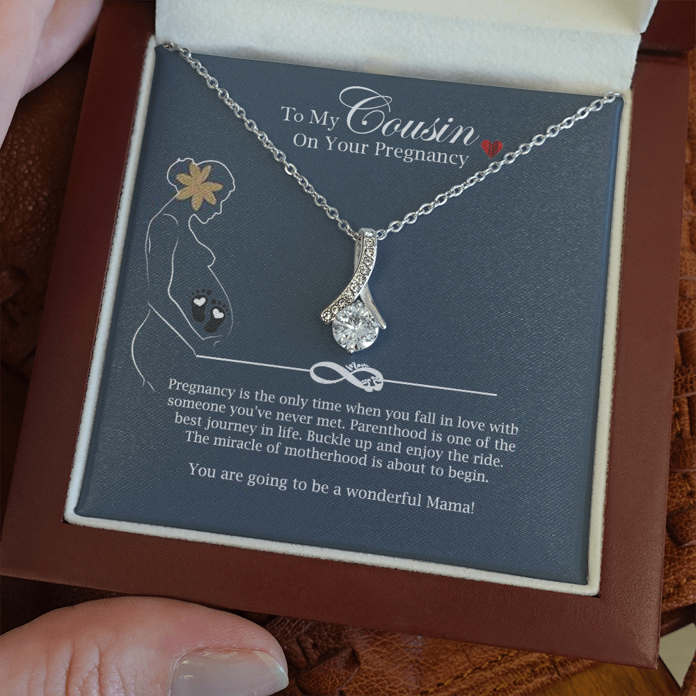 Pregnancy Necklace Gift for Cousin Mama