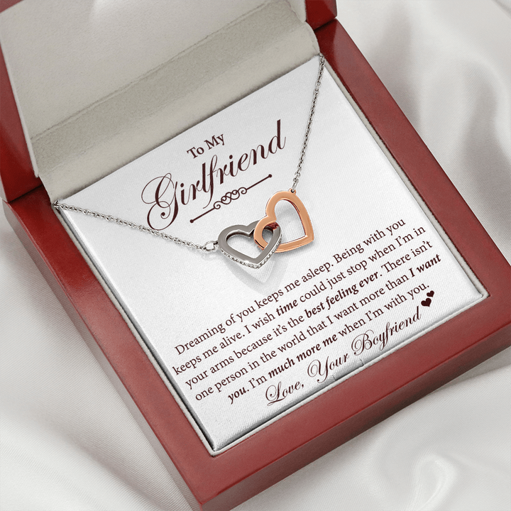 Interlocking Hearts Necklace for Girlfriend