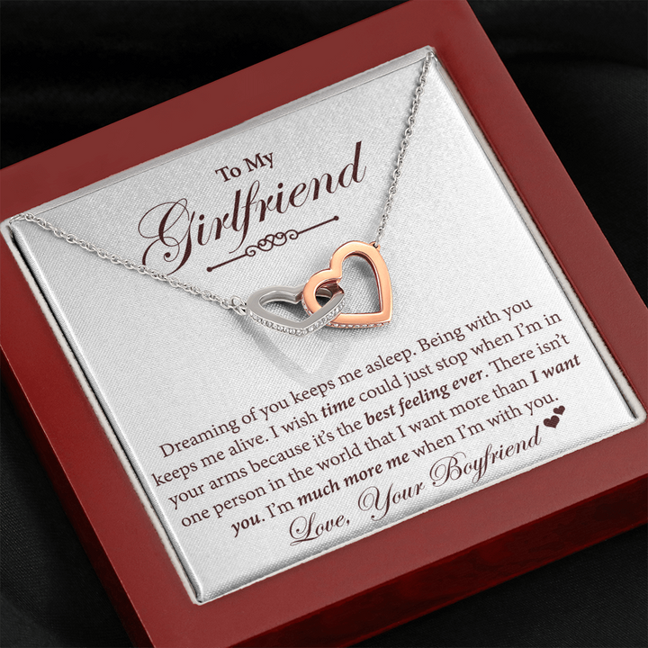 Interlocking Hearts Necklace for Girlfriend