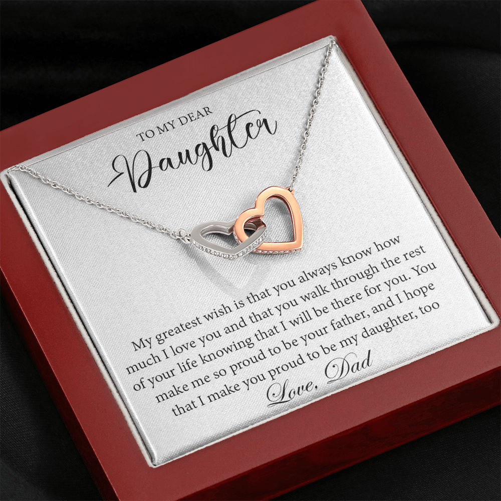 Interlocking Hearts Necklace from Dad
