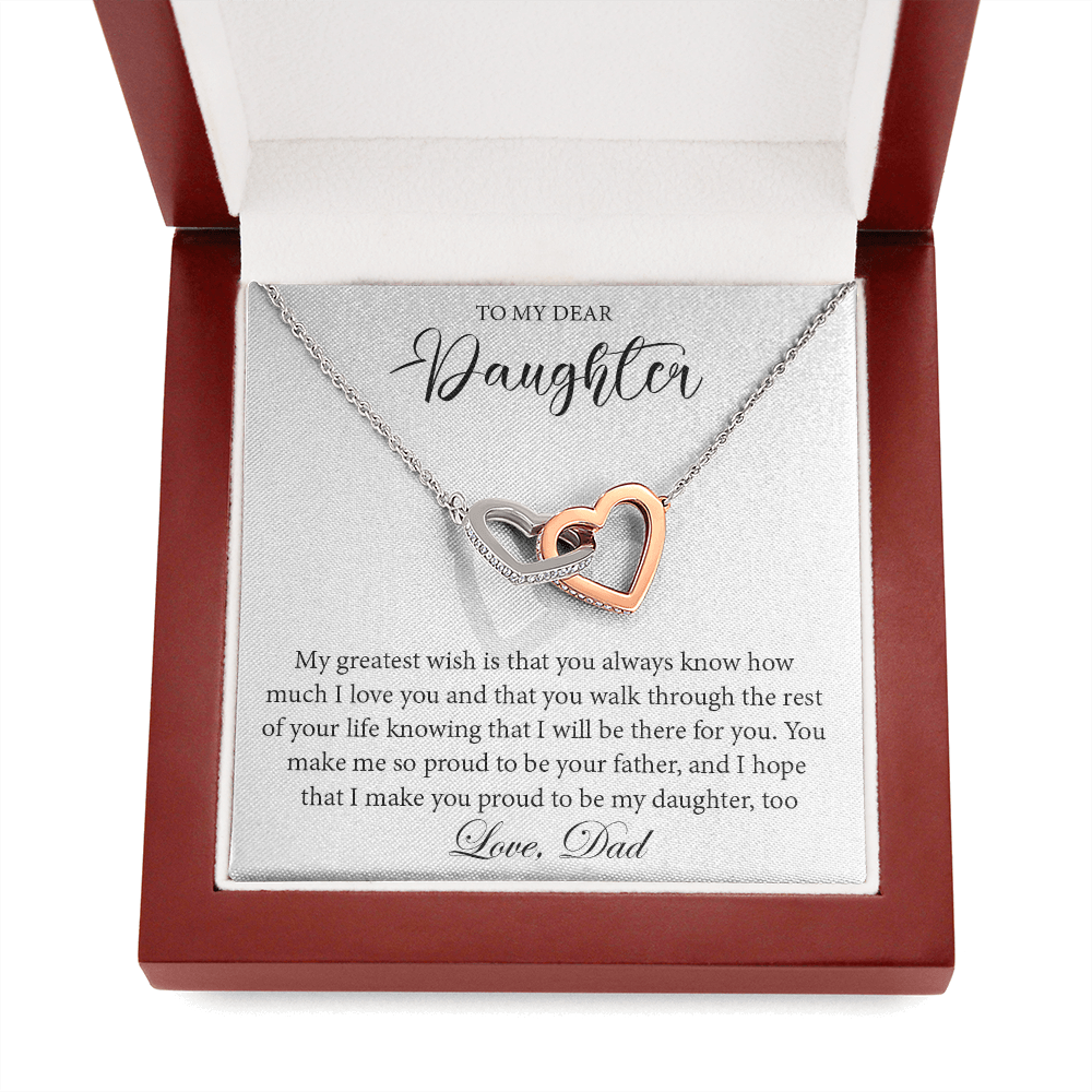 Interlocking Hearts Necklace from Dad