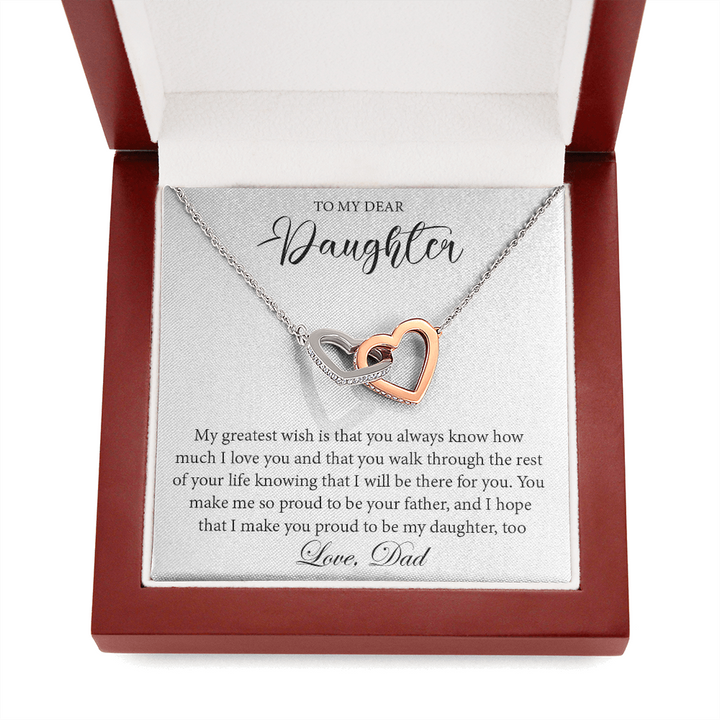 Interlocking Hearts Necklace from Dad
