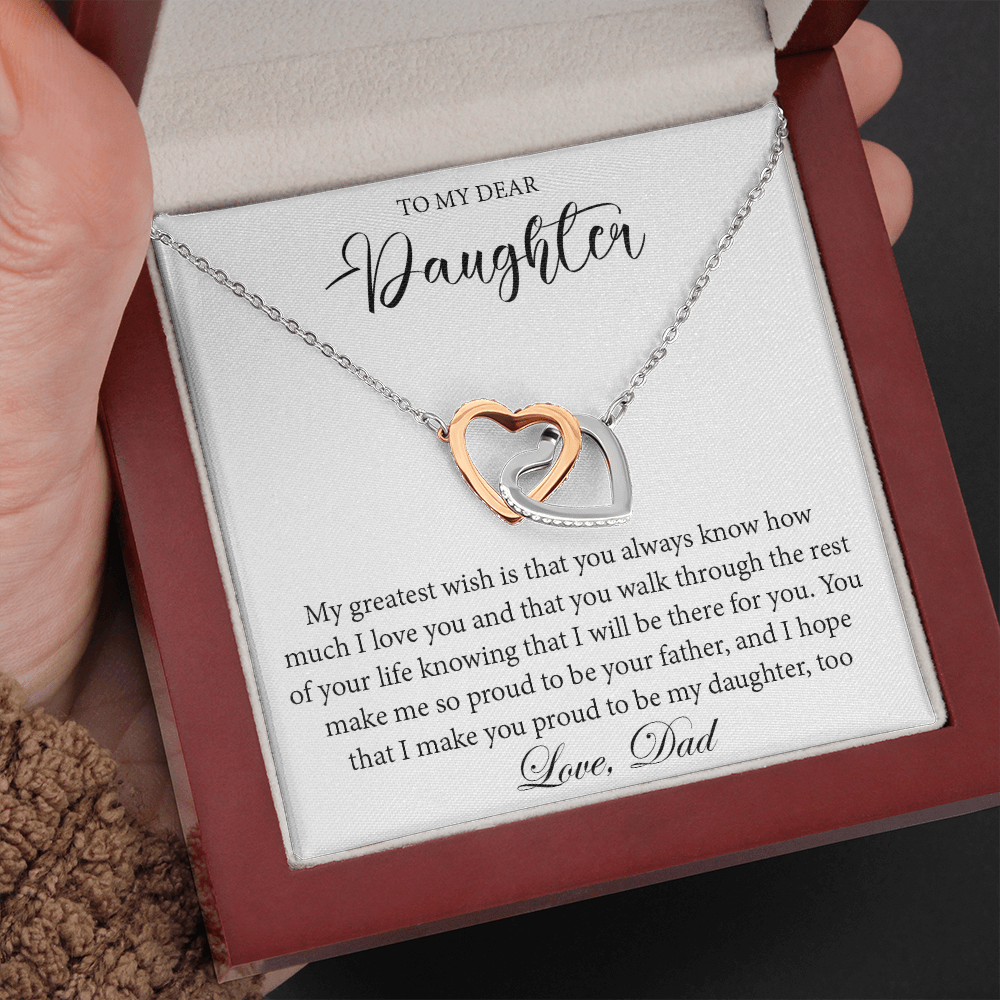 Interlocking Hearts Necklace from Dad