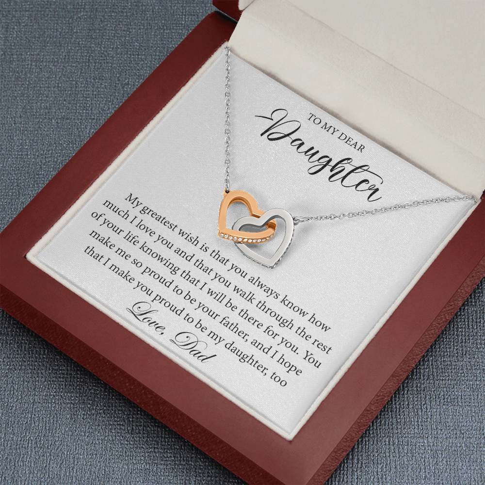 Interlocking Hearts Necklace from Dad