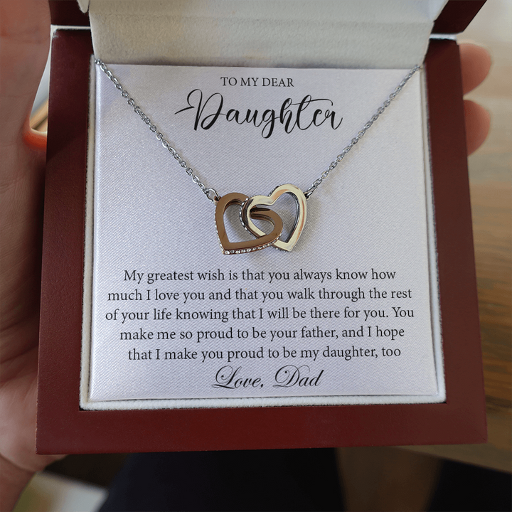 Interlocking Hearts Necklace from Dad