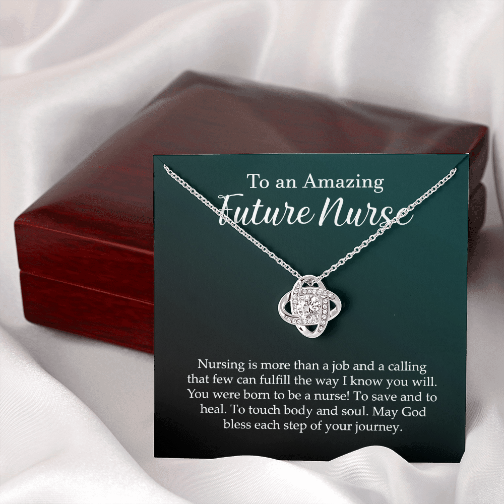 Future Nurse Necklace Gift with Message